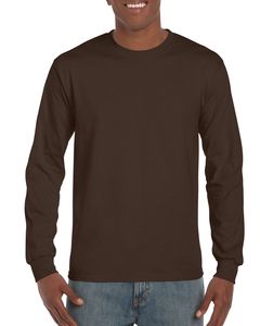 Gildan GI2400 - Ultra Katoen T-shirt Lange Mouw voor volwassenen Donkere Chocolade