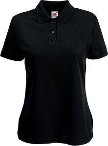 Fruit of the Loom SC63212 - Dames Sport Polo Zwart