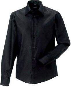 Russell Collection RU958M - Ultimate Strijkvrij Overhemd Met Lange Mouwen Zwart
