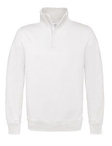 B&C BA406 - ID.004 sweatshirt met ¼ rits Wit