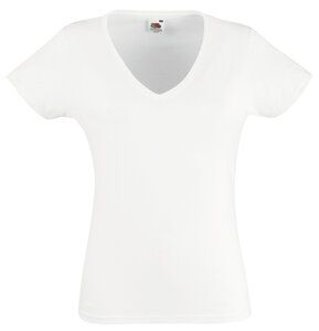 Fruit of the Loom SS047 - Dames waardegewicht v-hals t-shirt