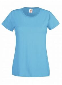 Fruit of the Loom SS050 - Dames valueweight t-shirt Azuurblauw