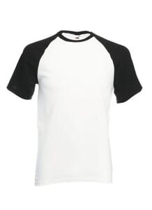 Fruit of the Loom SS026 - Baseball t-shirt met korte mouw