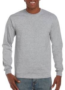 Gildan GD014 - Ultra Cotton™ adult t-shirt met lange mouw Sportgrijs