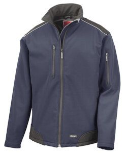 Result R124A - Ripstop softshell workwear jack Marine/ Zwart