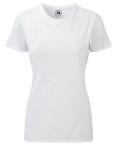 Russell J165F - Poly/Katoen Dames T-Shirt Wit