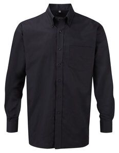 Russell Collection R-932M-0 - Oxford Overhemd LS Zwart