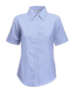 Fruit of the Loom 65-000-0 - Oxford blouse Blauw Oxford