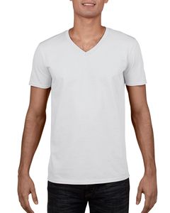 Gildan 64V00 - Softstyle® T-shirt met V-hals Wit