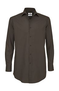 B&C SMP21 - Black Tie Elastane LS Overhemd