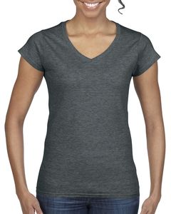 Gildan GD078 - Softstyle™ dames v-hals t-shirt Donkere Heide