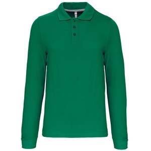 Kariban K243 - HEREN POLO LANGE MOUWEN Kelly groen