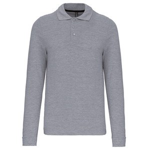 Kariban K243 - HEREN POLO LANGE MOUWEN Oxford grijs