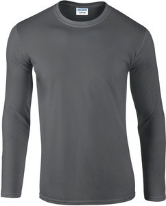 Gildan GI64400 - Softstyle T-Shirt Volwassenen Met Lange Mouw Houtskool