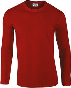 Gildan GI64400 - Softstyle T-Shirt Volwassenen Met Lange Mouw Rood