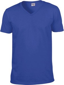 Gildan GI64V00 - Heren Softstyle V-Hals T-Shirt Koningsblauw