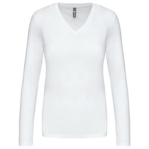 Kariban K382 - DAMES T-SHIRT MET V-HALS EN LANGE MOUWEN