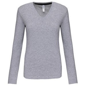 Kariban K382 - DAMES T-SHIRT MET V-HALS EN LANGE MOUWEN