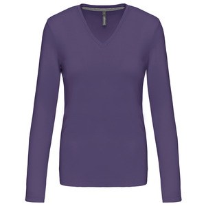 Kariban K382 - DAMES T-SHIRT MET V-HALS EN LANGE MOUWEN