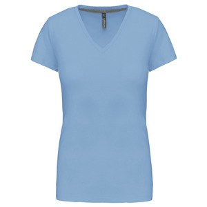 Kariban K381 - DAMES T-SHIRT MET V-HALS Hemelsblauw