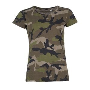 SOLS 01187 - Camo Women Dames T Shirt Ronde Hals