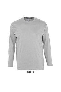 SOLS 11420 - MONARCH Heren T Shirt Ronde Kraag Lange Mouwen