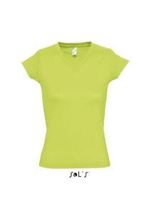 SOL'S 11388 - MOON Dames Tee Shirt Met V Hals Vert pomme