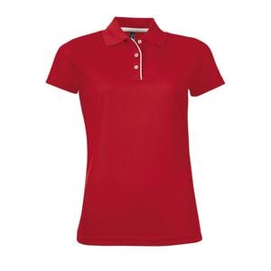 SOL'S 01179 - PERFORMER VROUW Dames Sport Poloshirt Rood