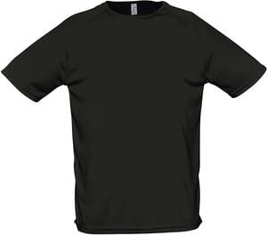 SOL'S 11939 - SPORTY Heren Tee Shirt Met Raglan Mouwen Zwart