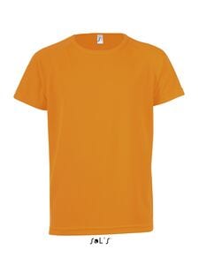 SOL'S 01166 - SPORTY KIDS Kinder T Shirt Met Raglan Mouwen Oranje fluo