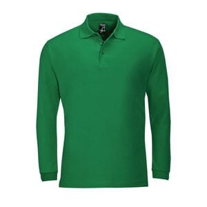 SOL'S 11353 - WINTER II Heren Polo Lange Mouwen Vert prairie