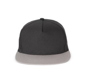 K-up KP139 - SNAPBACK PET - 5 PANELEN Donkergrijs / Lichtgrijs