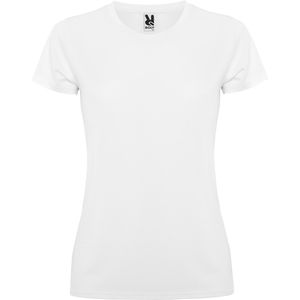 Roly CA0423 - MONTECARLO WOMAN T-shirt met korte mouwen in technisch weefsel Wit