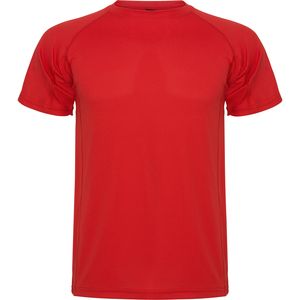 Roly CA0425 - MONTECARLO T-shirt met korte raglanmouwen in techniwch weefsel Rood