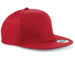 Beechfield BF610 - 5 Paneel Snapback Rapper Pet Klassiek Rood