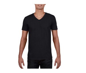 Gildan GN646 - Softstyle™ V-Hals T-Shirt Zwart