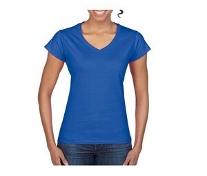Gildan GN647 - Softstyle Dames V-Hals T-shirt Koningsblauw