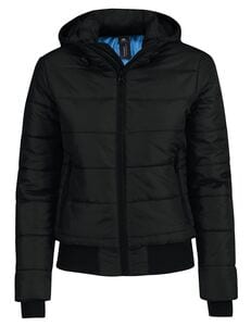 B&C BC336 - Superhoodie Zwart/Bolblauw