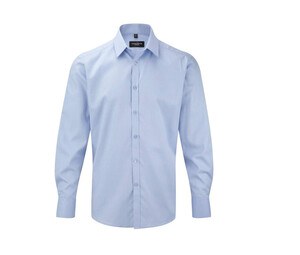 Russell Collection JZ962 - Shirt Met Visgraat-Motief Met Lange Mouw