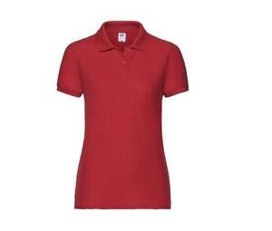 Fruit of the Loom SC281 -Dames Sport Polo Rood