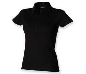 Skinnifit SK042 - Dames Stretch Polo-Shirt Zwart