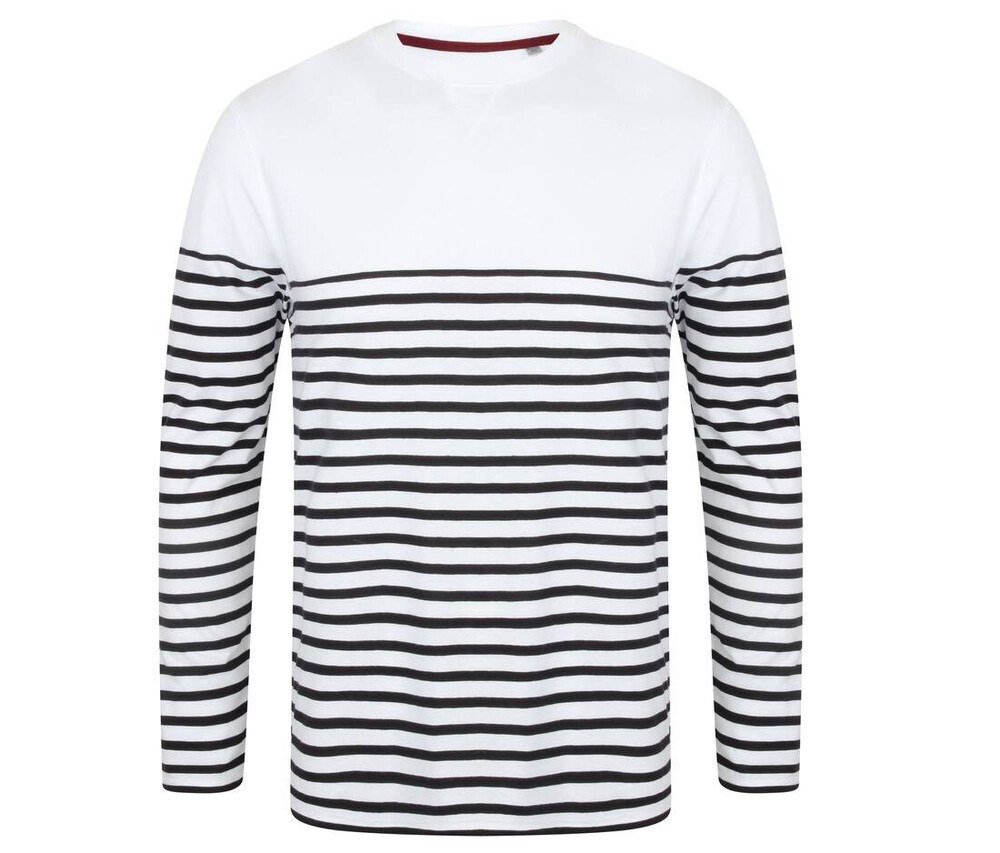 Front row FR134 - Breton Gestreept T-Shirt Met Lange Mouwen.