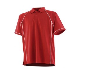 Finden & Hales LV370 - Performance Polo-Shirt Rood/Wit