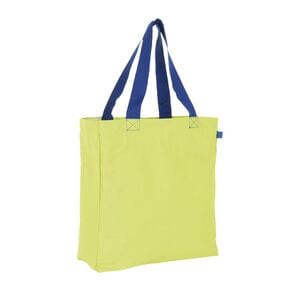 SOL'S 01672 - LENOX Shopping Tas Neon Lime/Koningsblauw