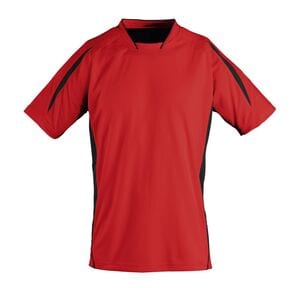 SOL'S 01638 - MARACANA 2 SSL Volwassene Sweat Korte Mouwen Rood / Zwart