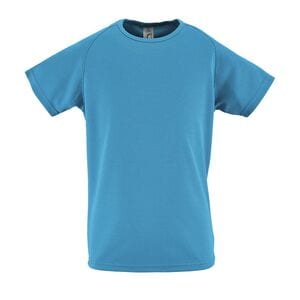 SOL'S 01166 - SPORTY KIDS Kinder T Shirt Met Raglan Mouwen Aqua
