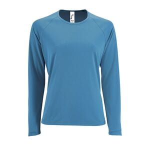 SOL'S 02072 - Sportief Lsl Dames Sport T Shirt Met Lange Mouwen Aqua