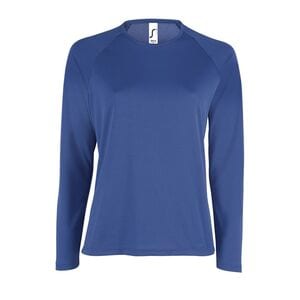 SOL'S 02072 - Sportief Lsl Dames Sport T Shirt Met Lange Mouwen Koningsblauw