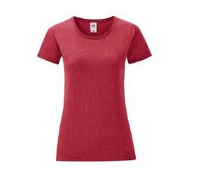 Fruit of the Loom SC151 - Iconische T-shirt Dames Rood