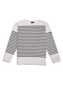 Armor lux AM1140 - Gestreepte Shirt Lange Mouw Marine Blanc/Navire